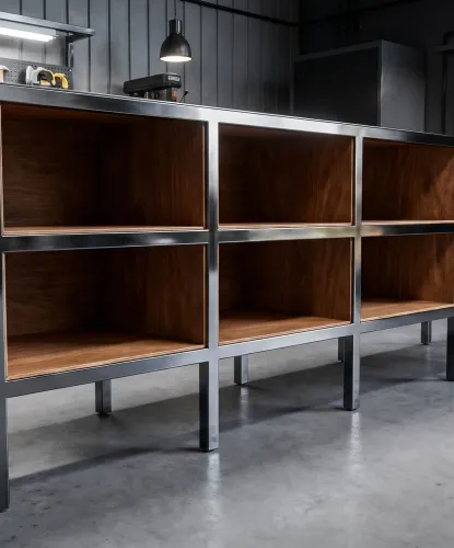 Большой офисный камод на металлическом каркасе